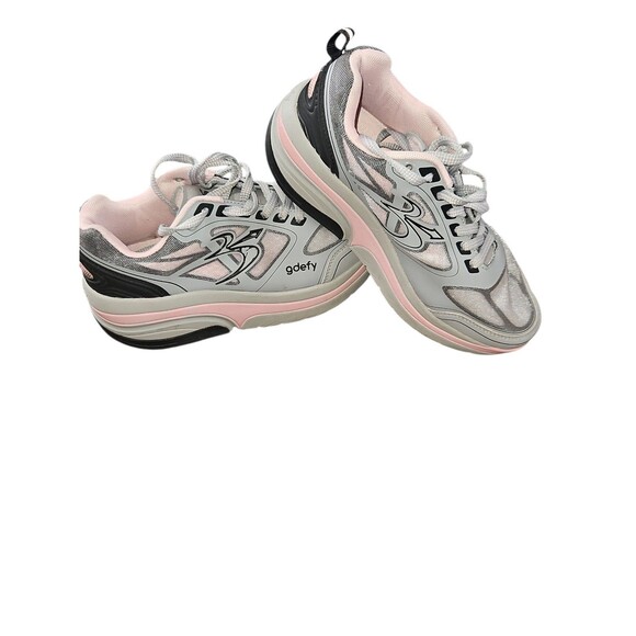 Gravity Defyer Gdefy Mighty Walk Womens Size 8 M Gray Pink Comfort Shoes - Picture 1 of 10